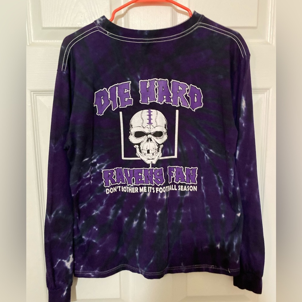 Baltimore Ravens Fan Tie Dye Long Sleeve